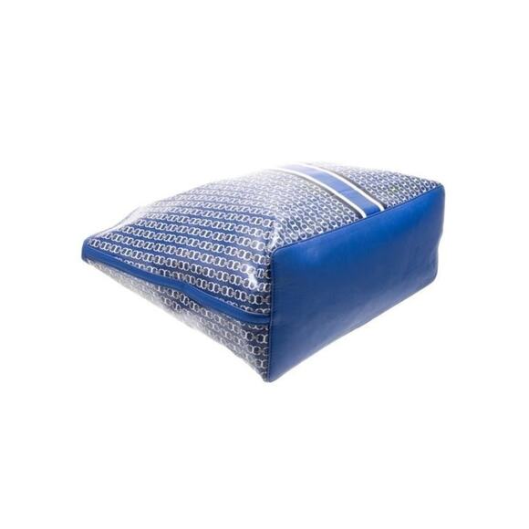 Tory Burch Blue Gemini Link Gold-tone Hardware XL Tote (TBXX116) - Picture 4 of 5